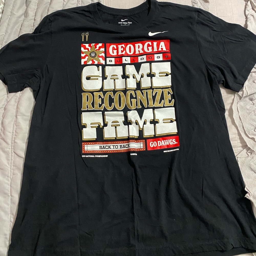 Nike Georgia Bulldogs Black and Red Tee